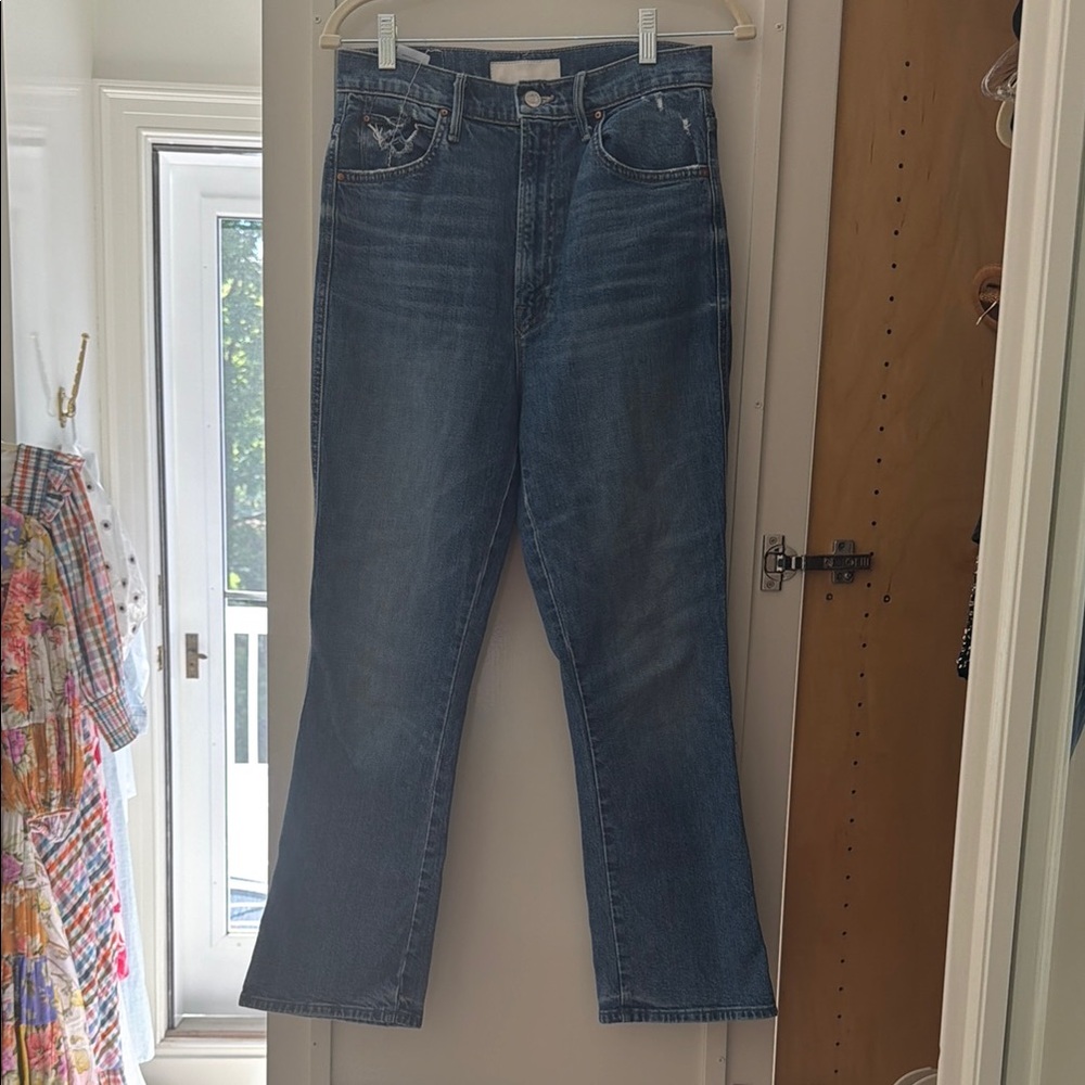 MOTHER - Classic Blue High-Rise Straight Jeans